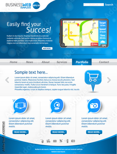 Blues business website template 2