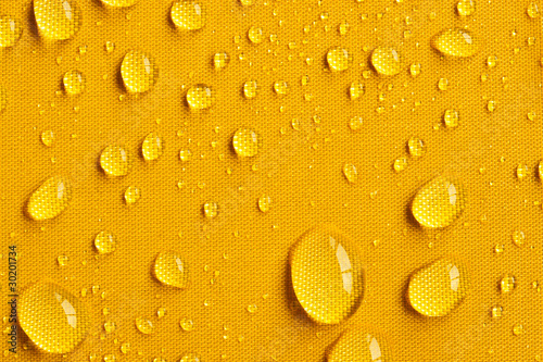 Drops on Yellow Umbrella