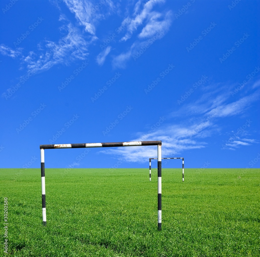 football goals on the field football goals on the field