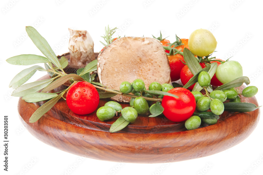 vegetables and olives