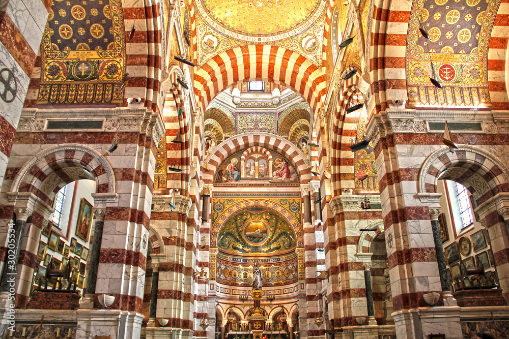 Cathedral Notre Dame de la garde in Marseille, France