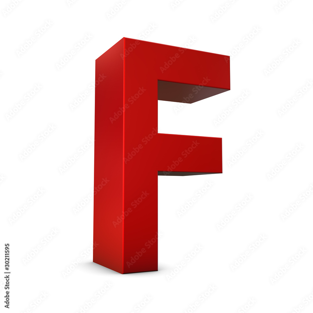 lettre F rouge lettre F rouge