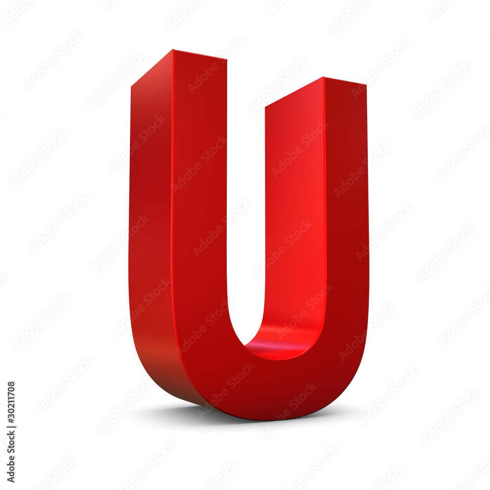 lettre U rouge lettre U rouge