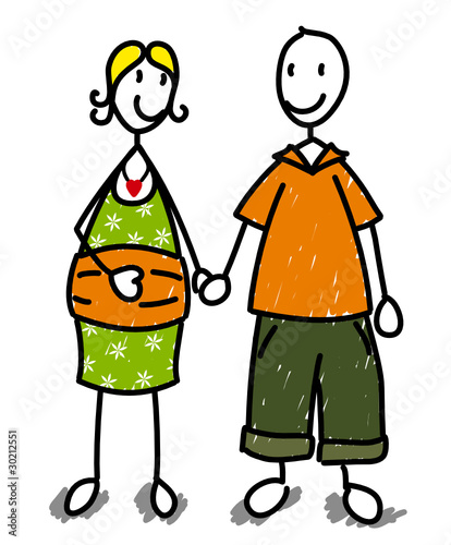Jeune couple attendant un heureux événement
