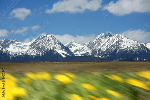 High mountains in spring time