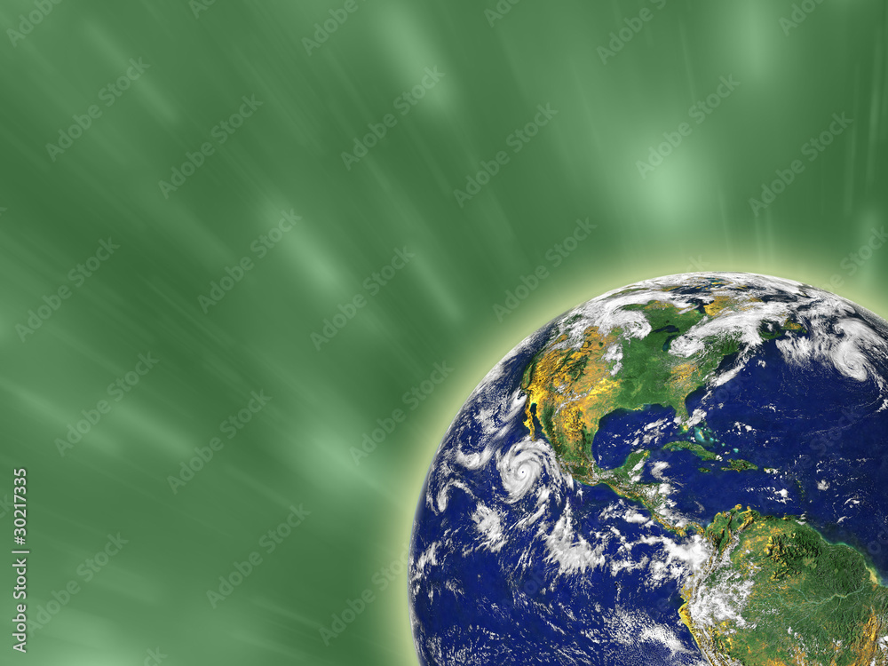 Fototapeta premium glowing earth
