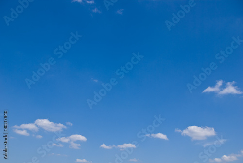 Space on blue sky with a little cloud
