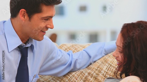 Future parents speaking to each other