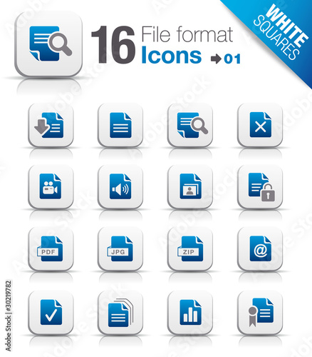 White Squares - File format icons 01