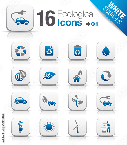 White Squares - Ecological Icons 01