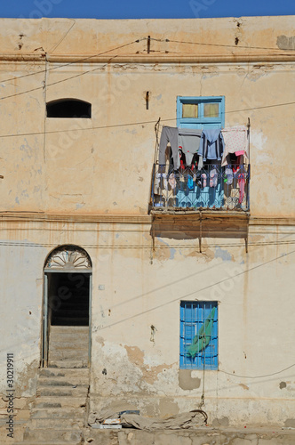 Linge au balcon - Tunisie