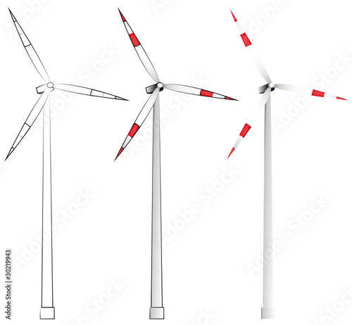 Windrad verschiedene Varianten