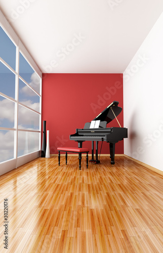 minimalist music room photo