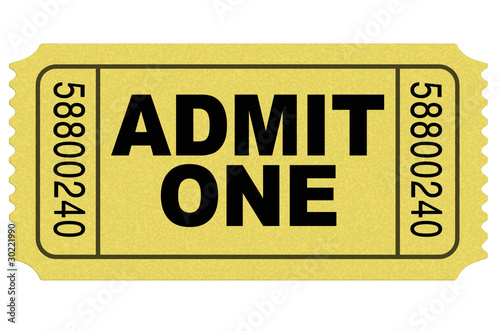 Admit one movie ticket