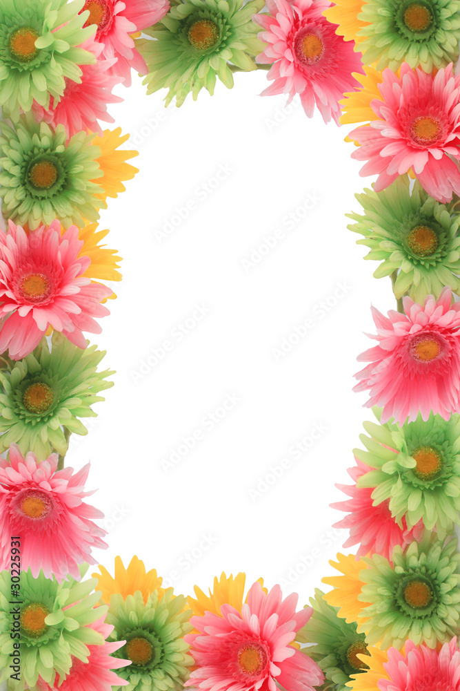 Colorful floral spring border
