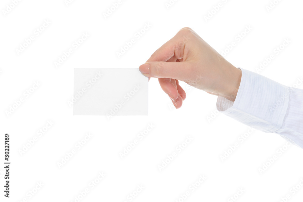 card blank in a hand card blank in a hand