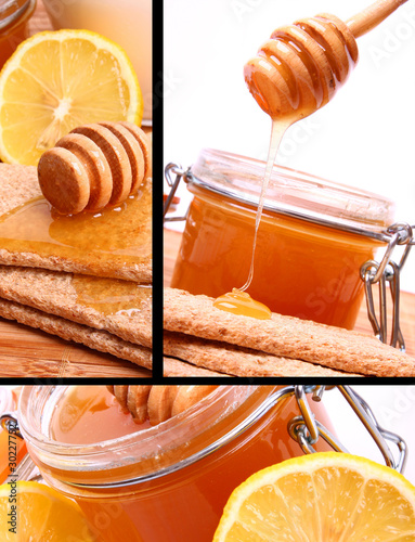 Delicious honey collage