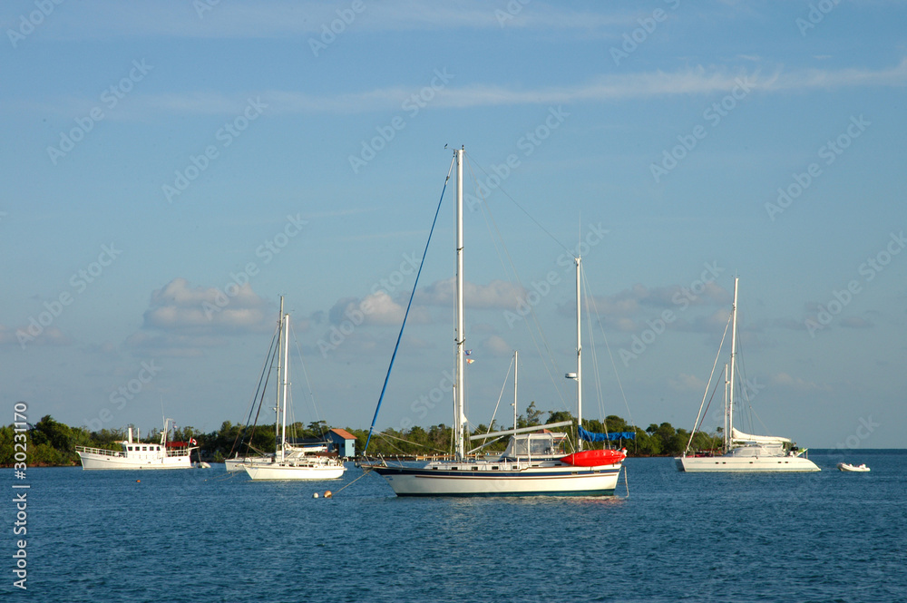 Belize, Placencia, sail boats