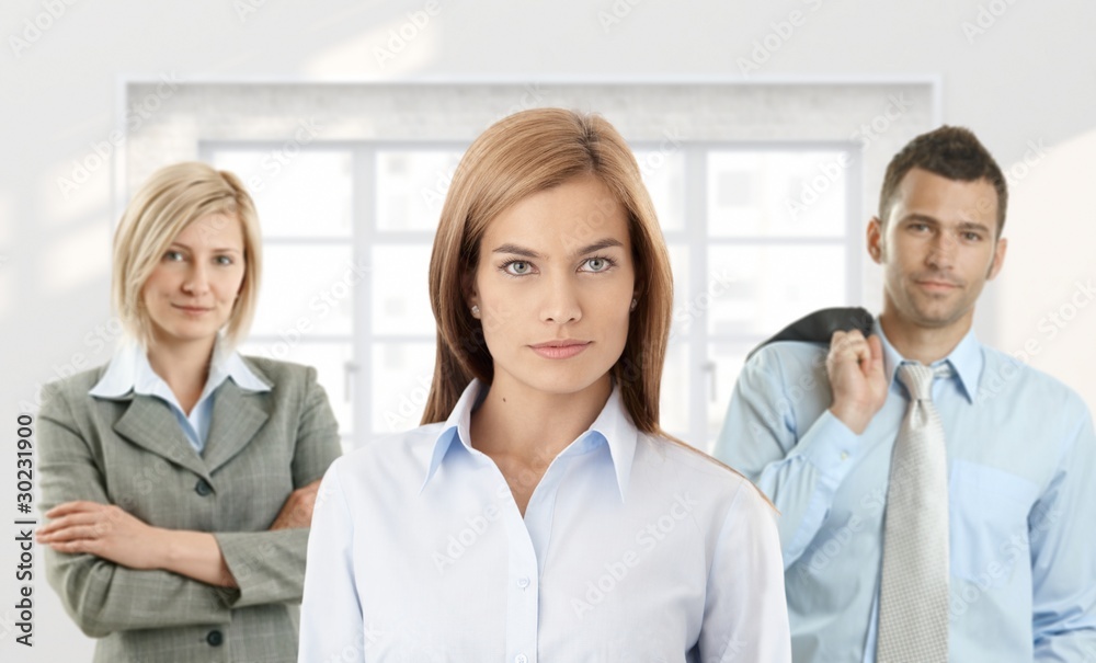 Young confident businesspeople