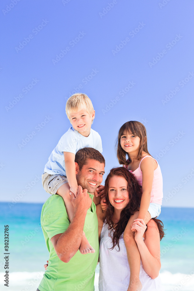 Happy children playing with their parents Happy children playing with their parents