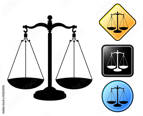 Justice pictogram and signs