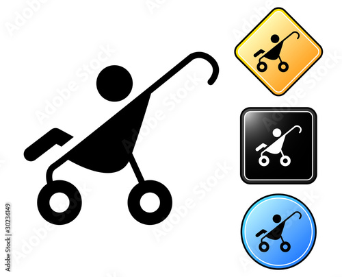 Pram pictogram and signs
