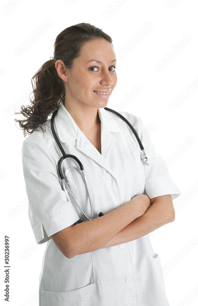 Smiling medical doctor woman with stethoscope Smiling medical doctor woman with stethoscope