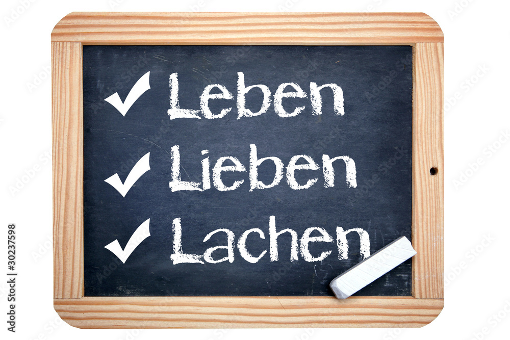 Obraz premium Leben Lieben Lachen