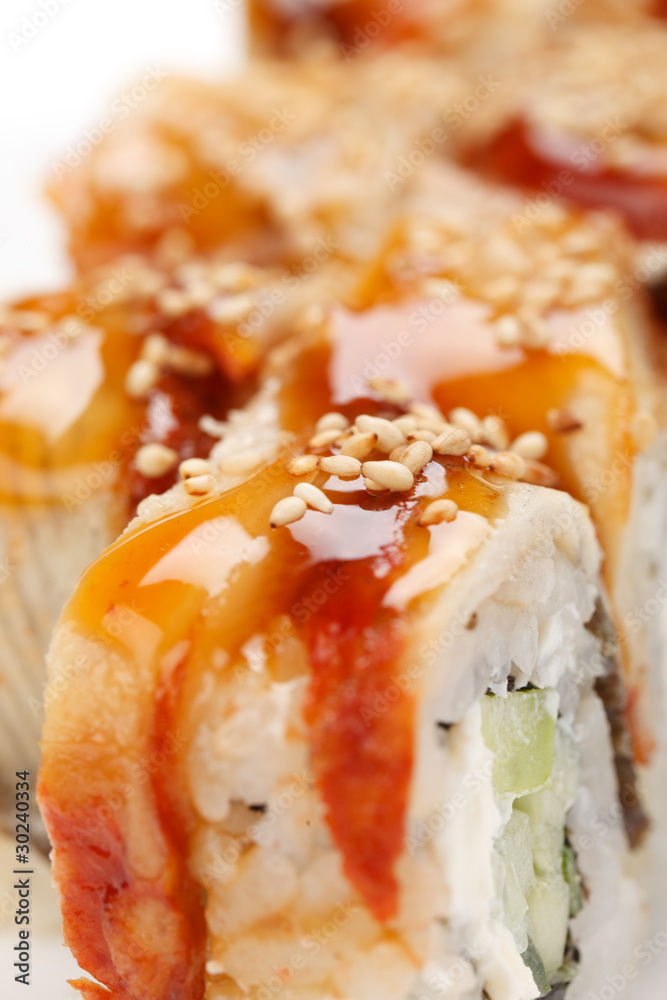 sushi on the white sushi on the white