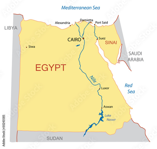 vector map of Egypt