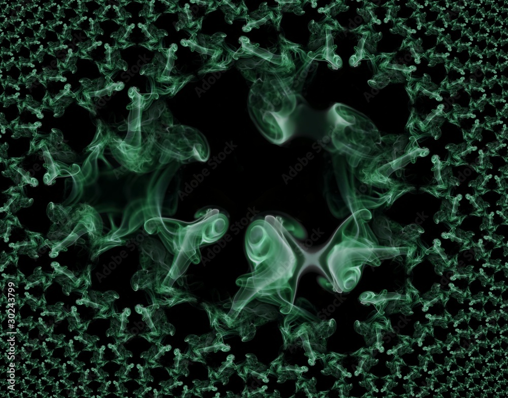 The green fractal of smoke
