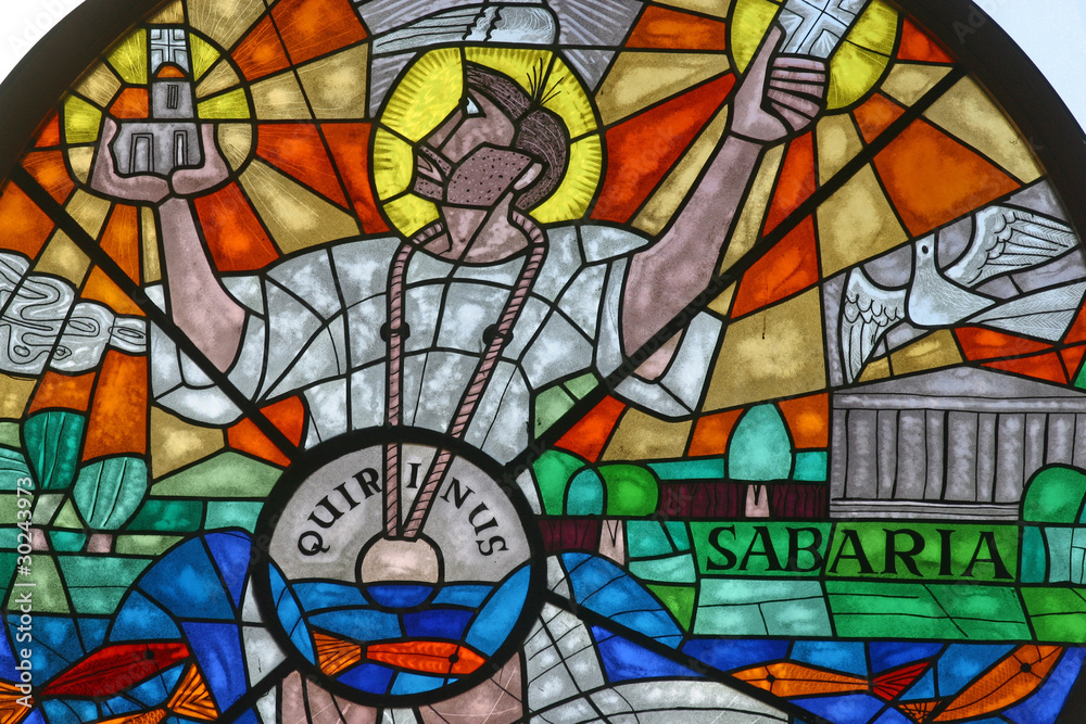 Saint Quirinus, Stained glass Saint Quirinus, Stained glass