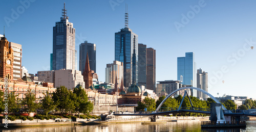 Melbourne skyline from the Yarra Footbridge