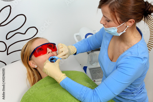 during the process of teeth whitening