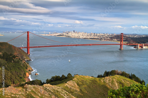 Golden Gate and San Francisco city view