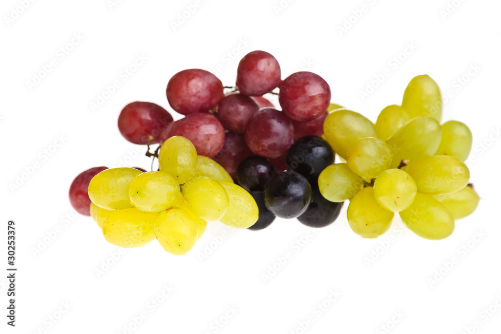 Grapes on white isolated background