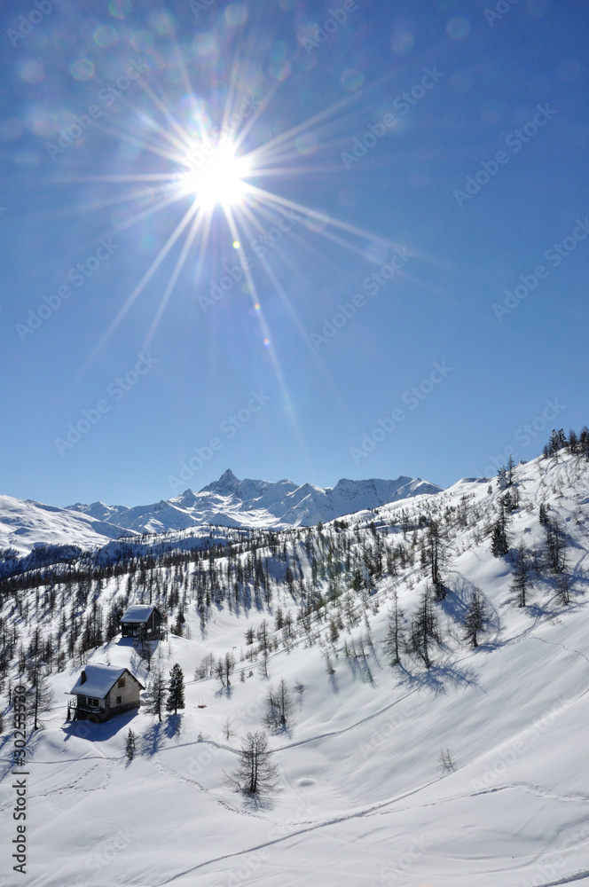 Naklejka premium vacances d'hiver 25