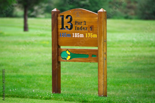 Foto Golf hole sign