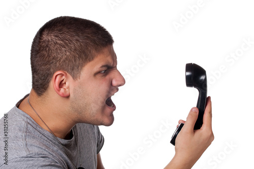 Man Screaming Into the Telephone © ArenaCreative