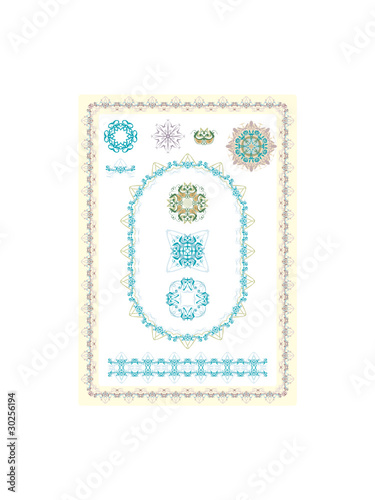 ornament in the box and circle