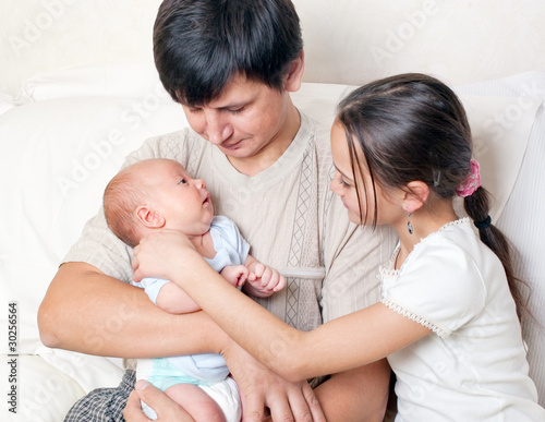 Father and two children