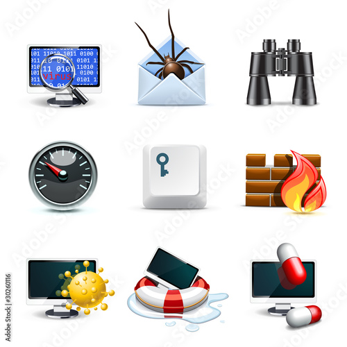 Computer security icons | Bella series