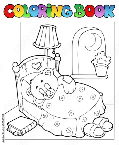 Coloring book with teddy bear 1
