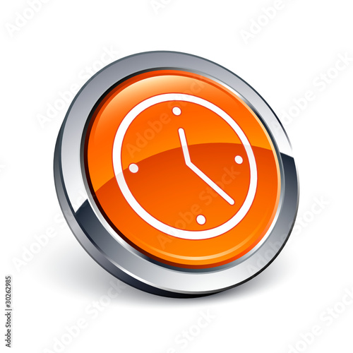 icône bouton internet horloge temps