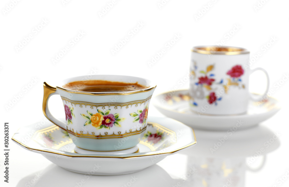 Fototapeta premium coffee wth kaimaki in a vintage set