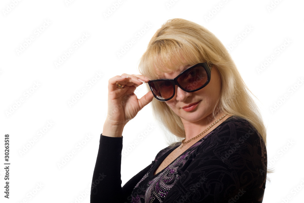 Attractive woman wearing sunglasses Attractive woman wearing sunglasses