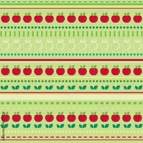 Seamless fruit wallpaper. Apple