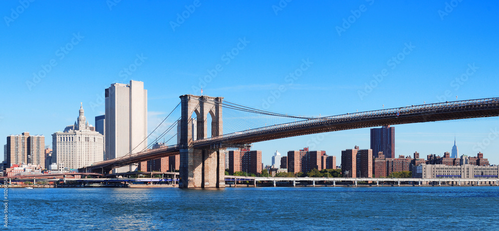 New York City Brooklyn Bridge panorama