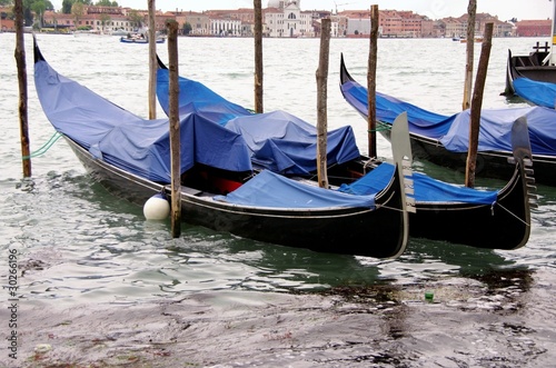 Moored gondolas in Venice © Frouwina Harmanna va