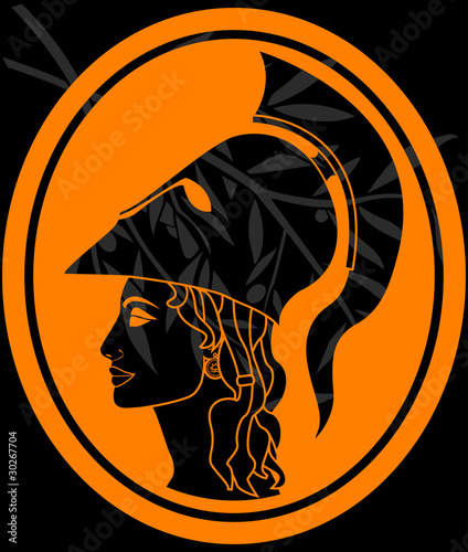 stencil of athena profil